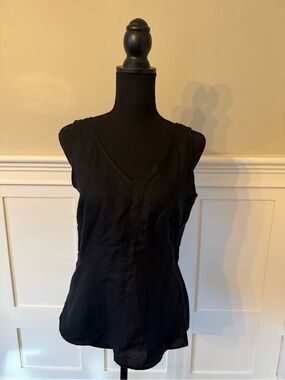 Express Black V-Neck Tank Peplum Top